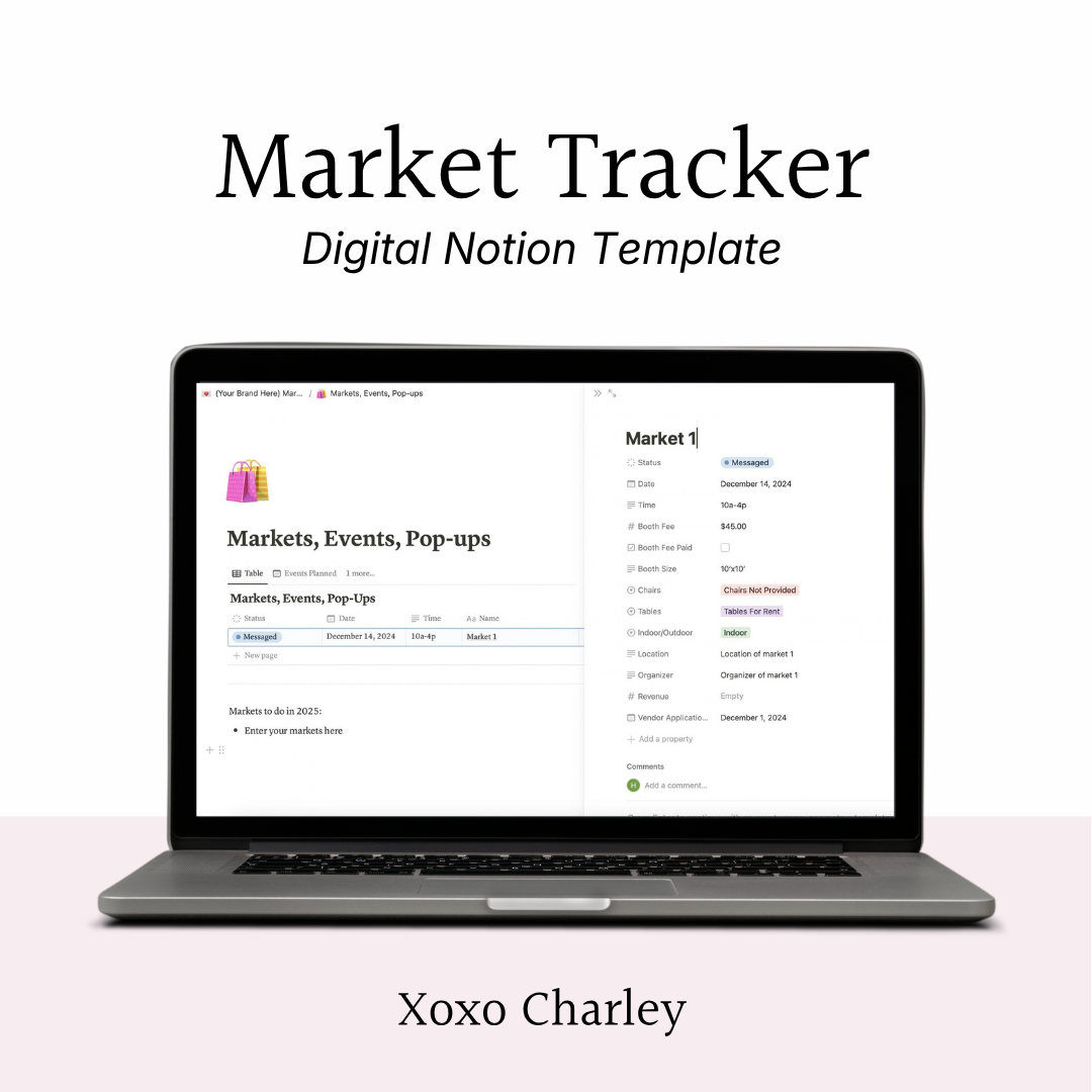 Market Tracker Notion Digital Template