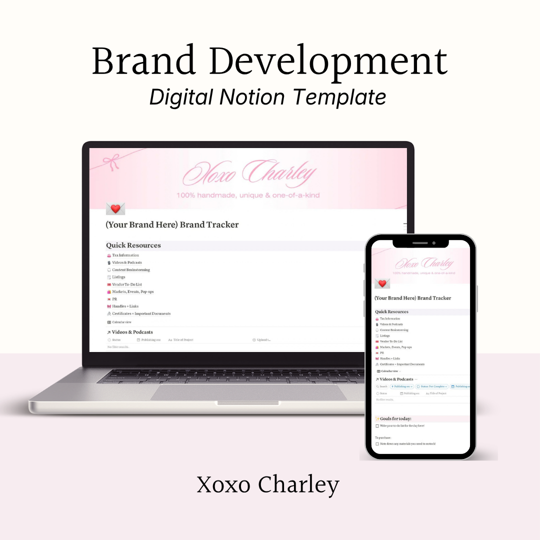 Brand Development Notion Digital Template