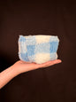Blue Gingham Fuzzy Small Fabric Bowl *limited-edition*