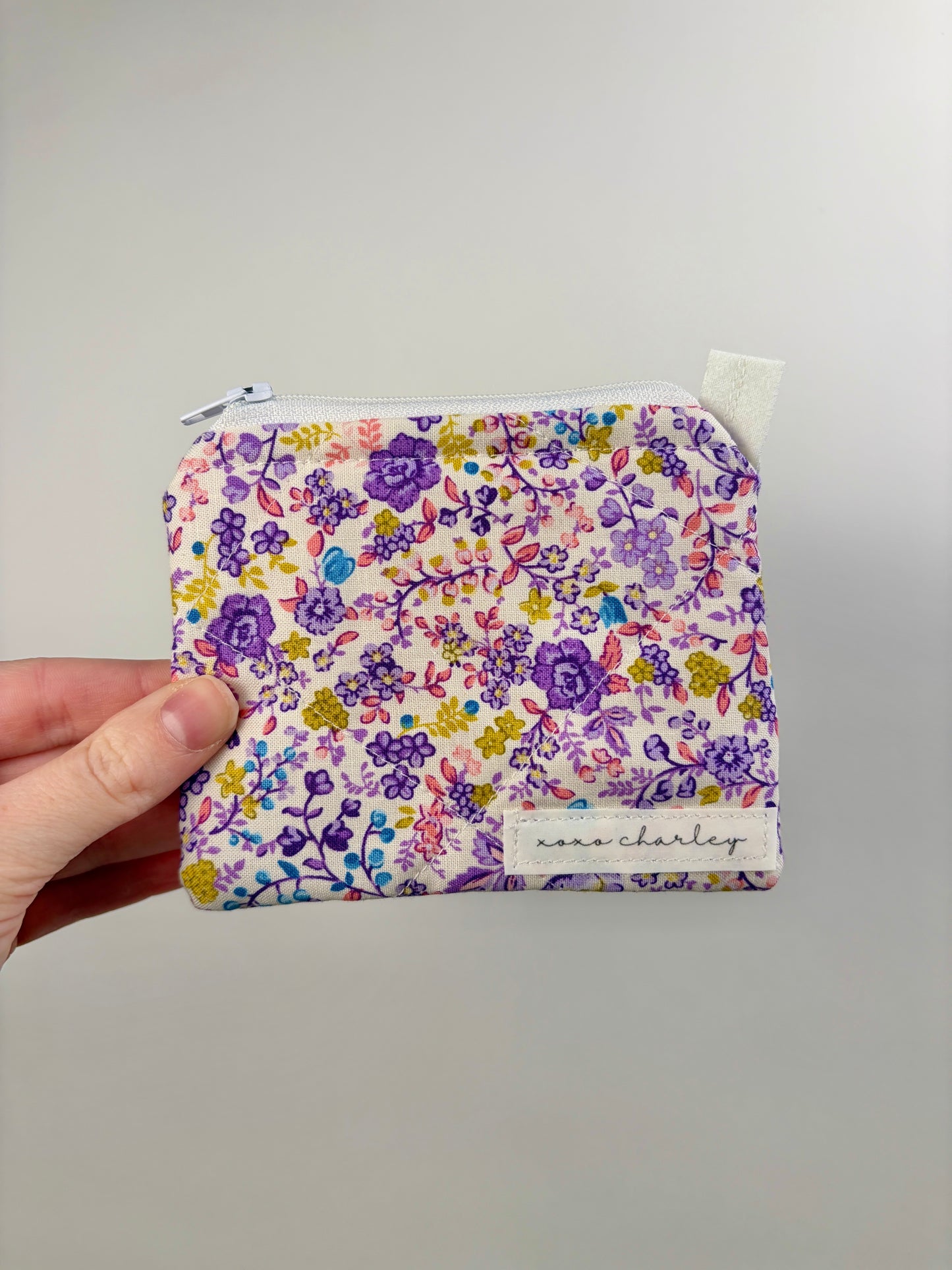 Ditsy Picnic Purple Keychain Wallet