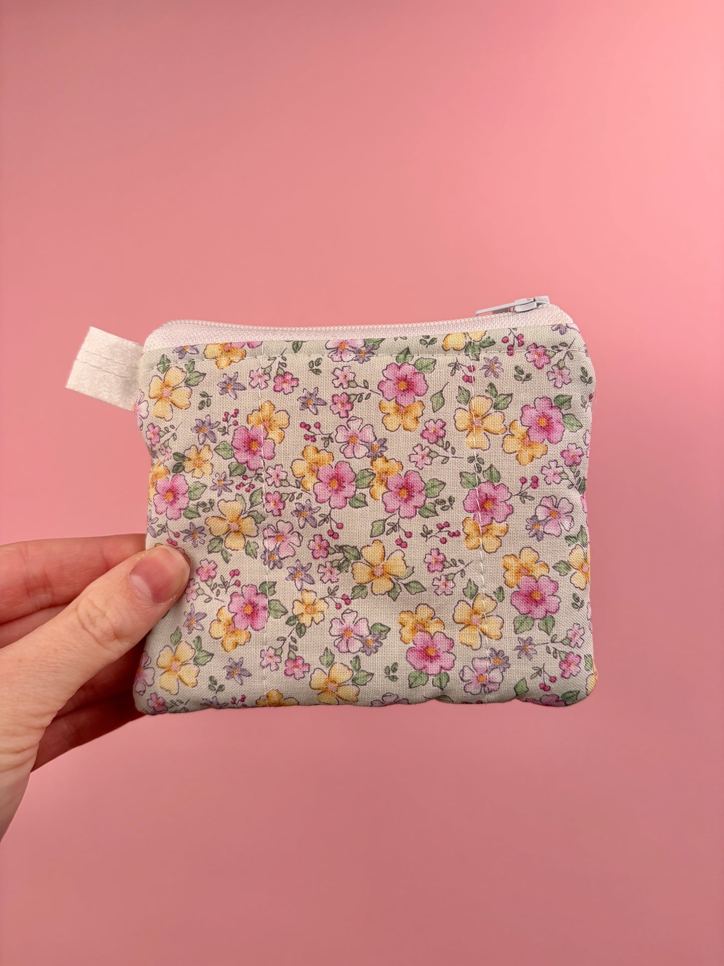 Pink Peony Keychain Wallet