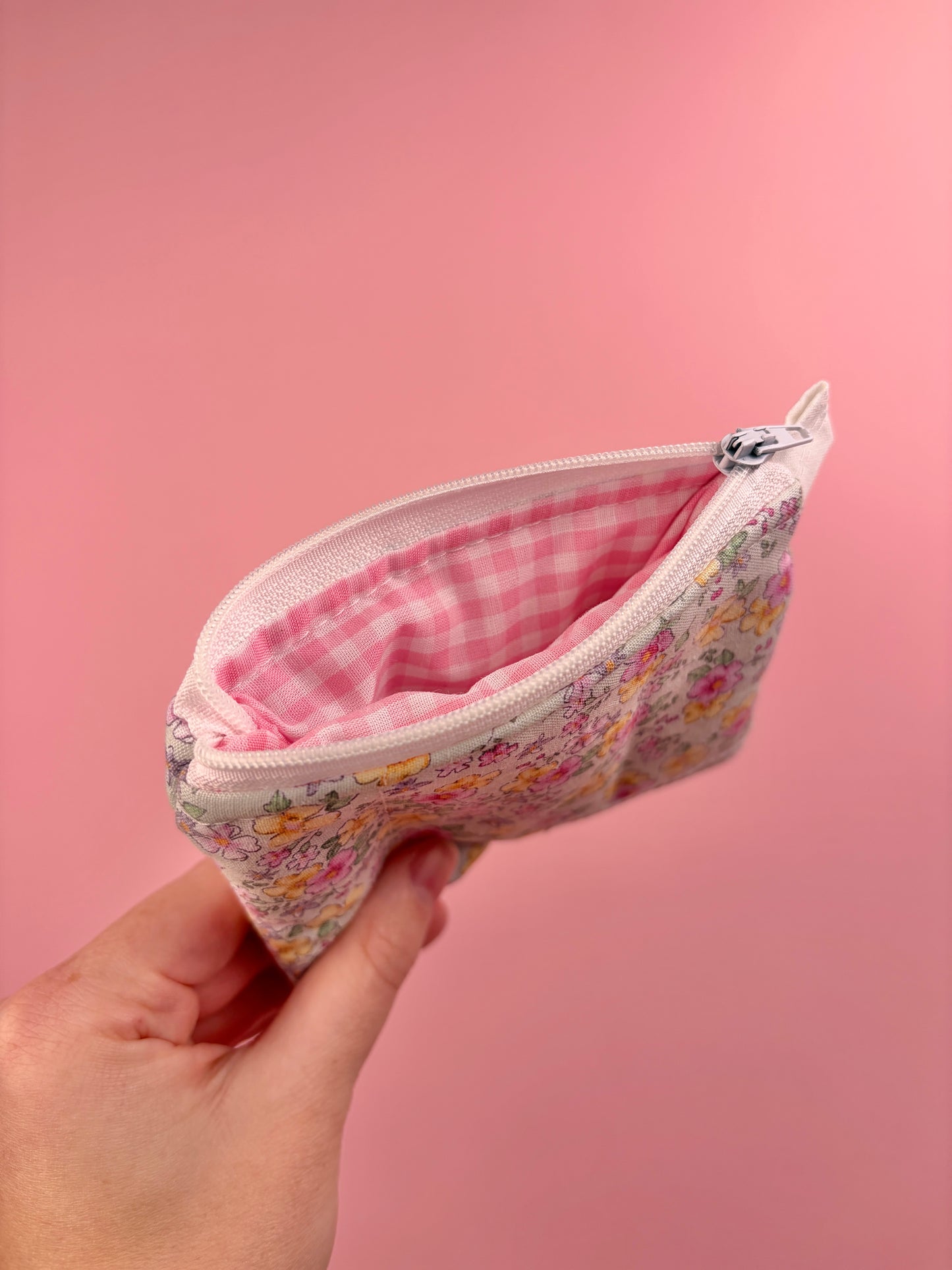 Pink Peony Keychain Wallet