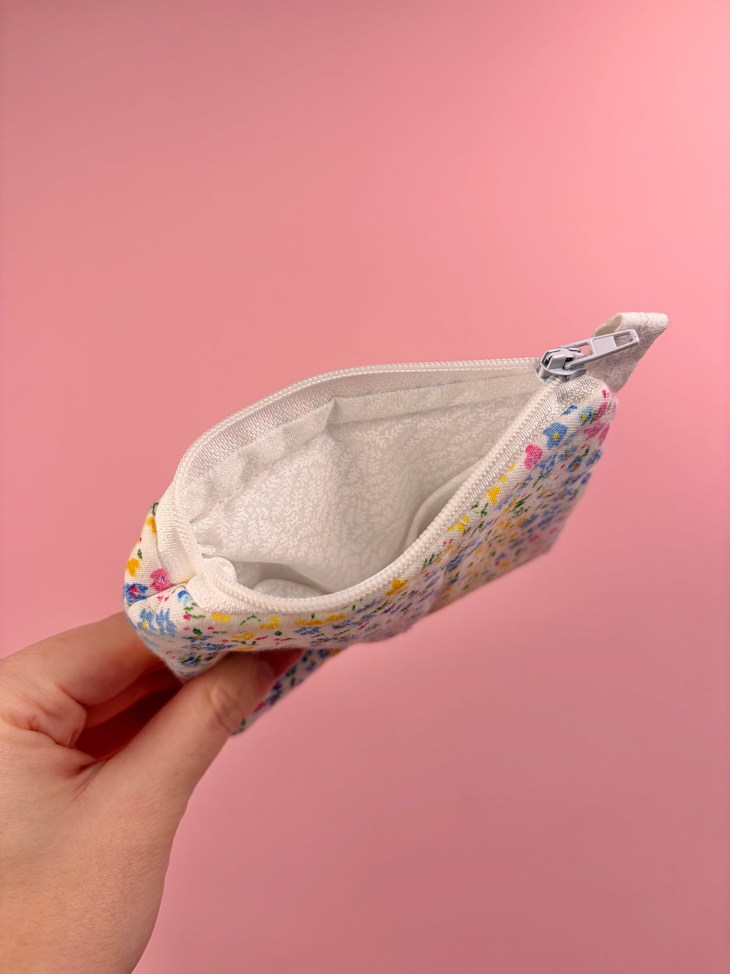 Mini Pastel Floral Keychain Wallet