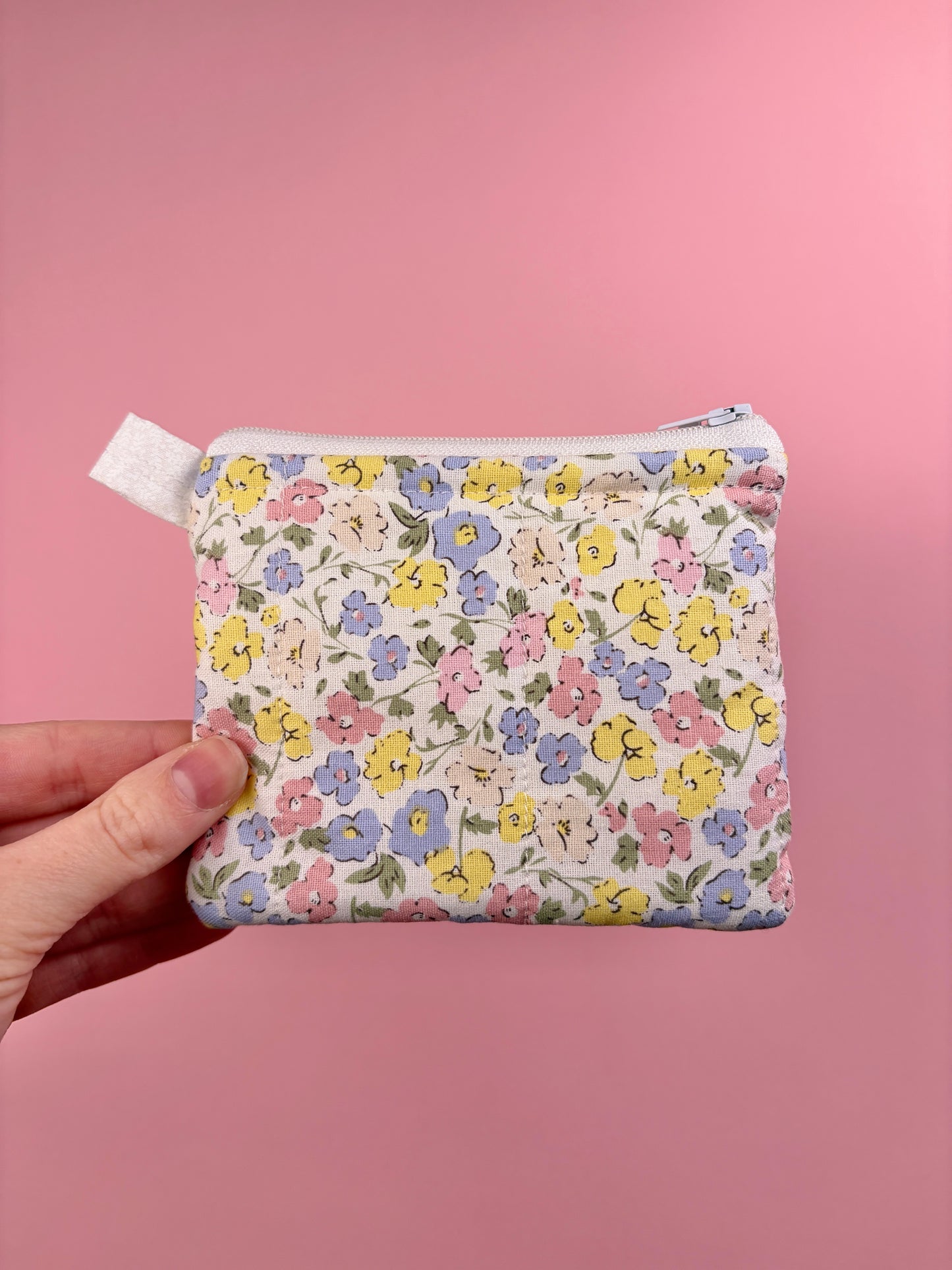 Pastel Floral Keychain Wallet