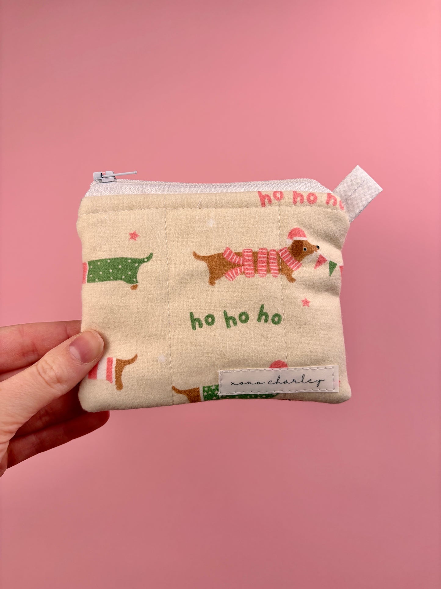 Holiday Dog Keychain Wallet