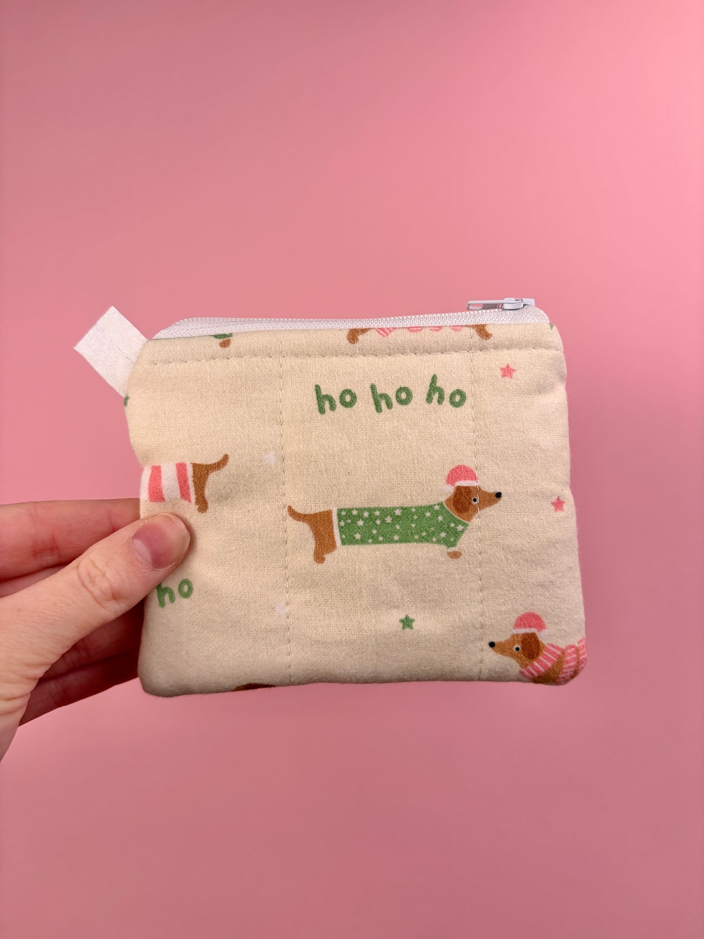 Holiday Dog Keychain Wallet