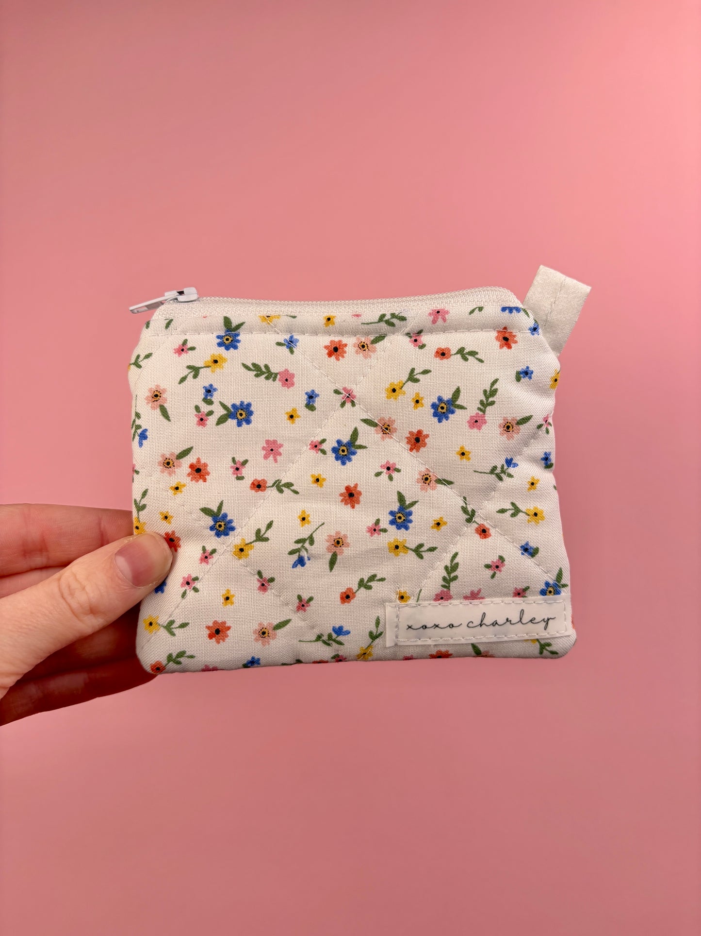 Mini Colorful Flower Keychain Wallet