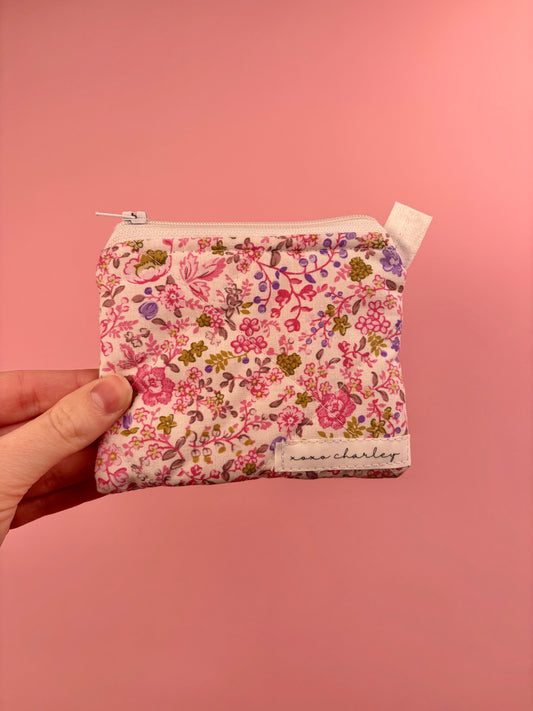 Ditsy Picnic Pink Keychain Wallet