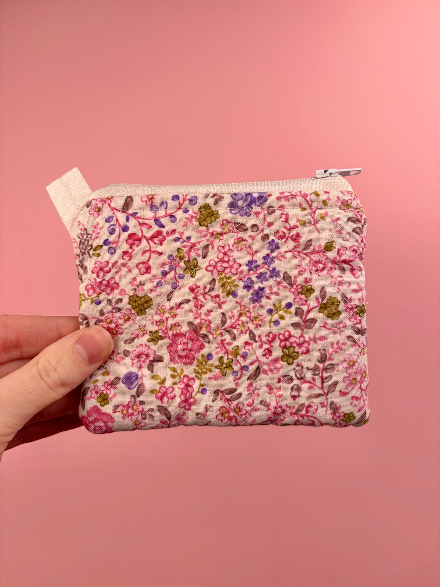 Ditsy Picnic Pink Keychain Wallet