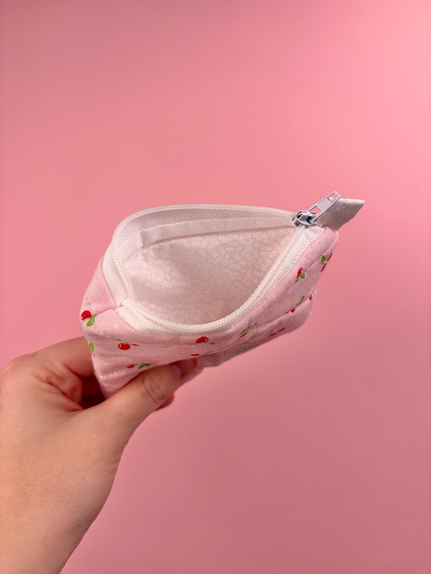 Pink Cherry Keychain Wallet