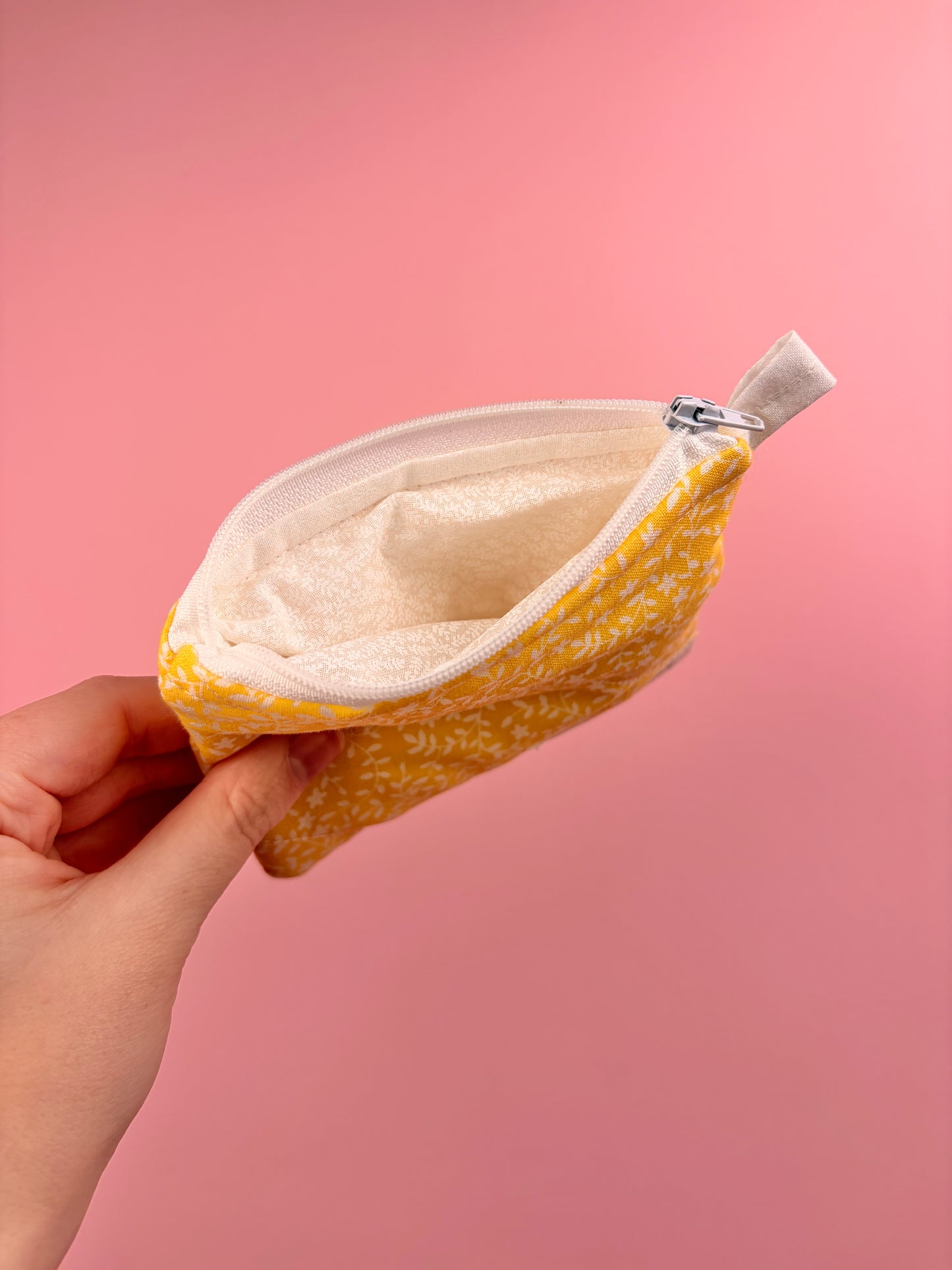 Mini Yellow Floral Keychain Wallet