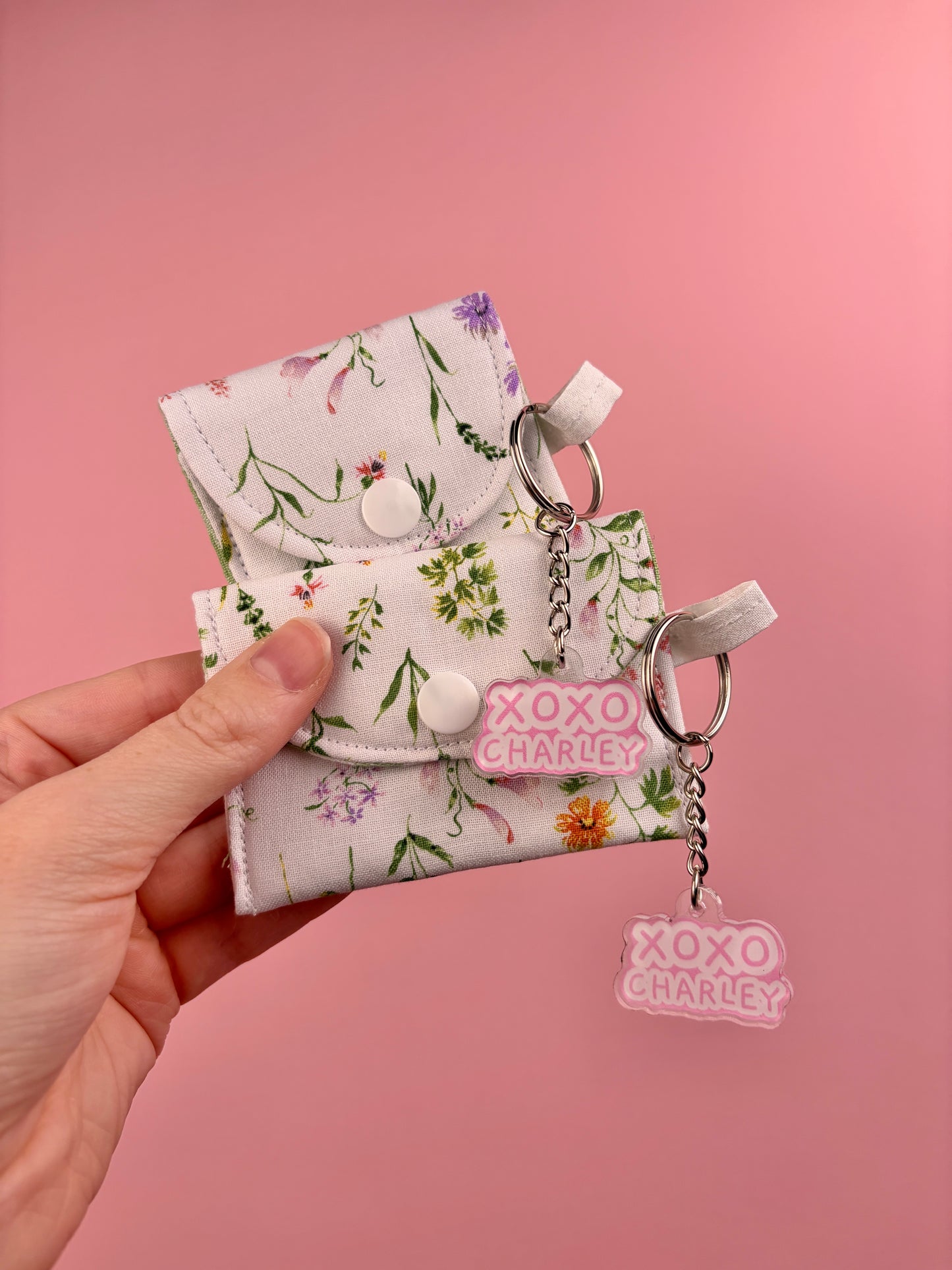 Purple Wildflower Earbuds Case