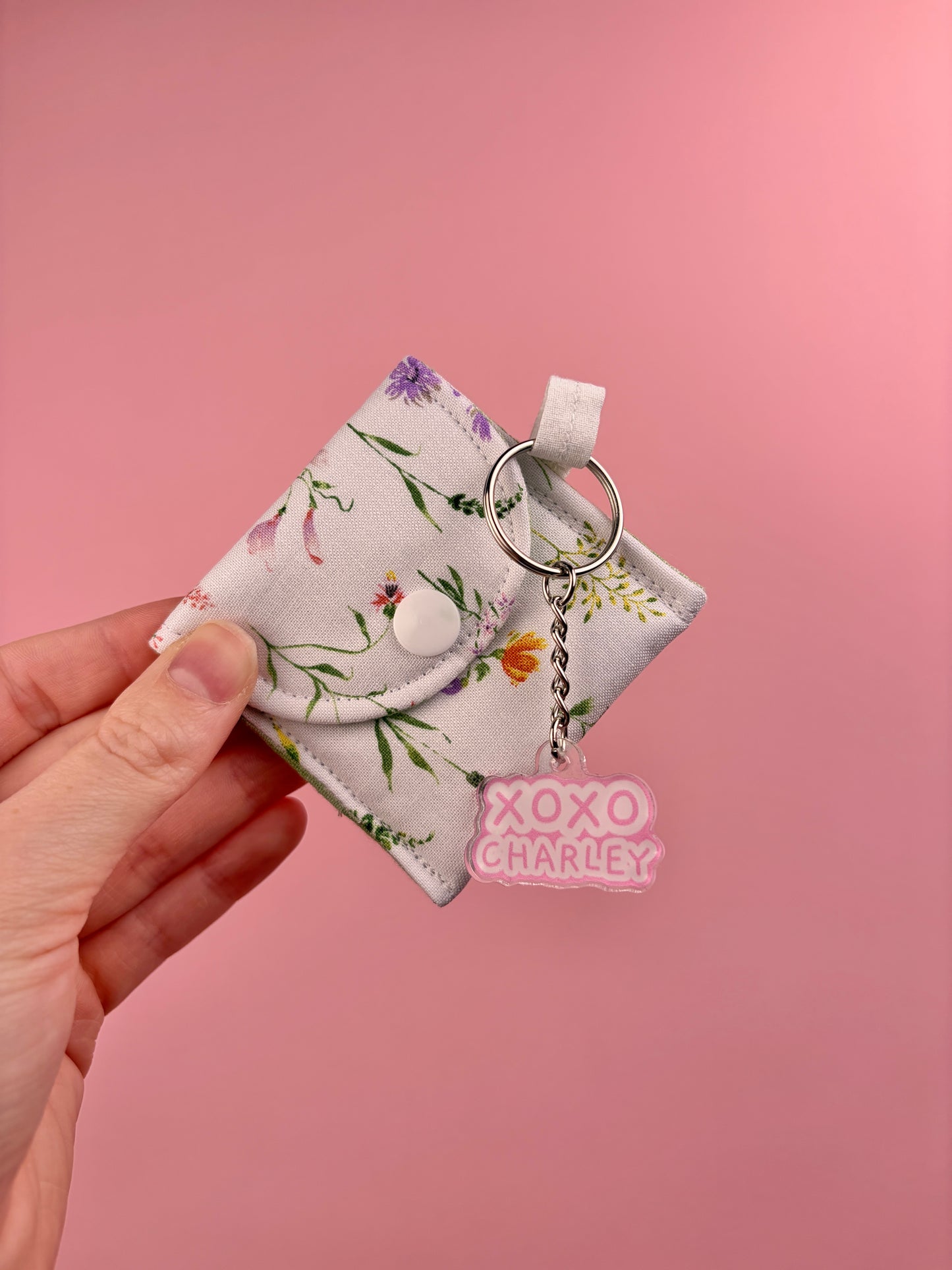 Purple Wildflower Earbuds Case