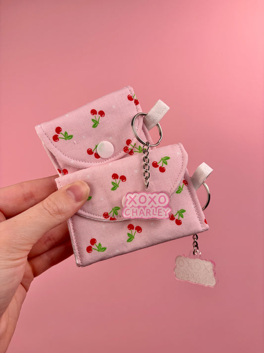 Pink Cherry Earbuds Case