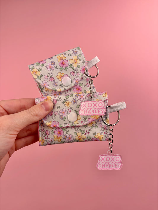 Pink Peony Earbuds Case