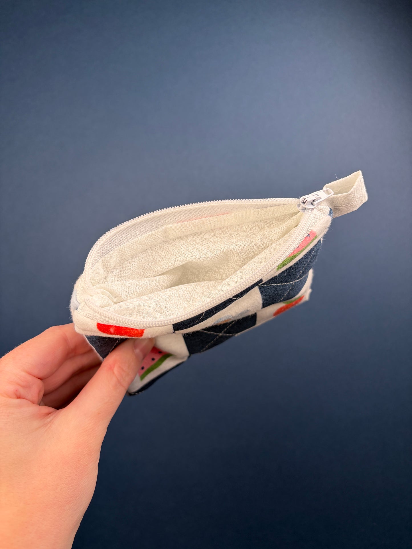 Checkered Fruit Keychain Wallet