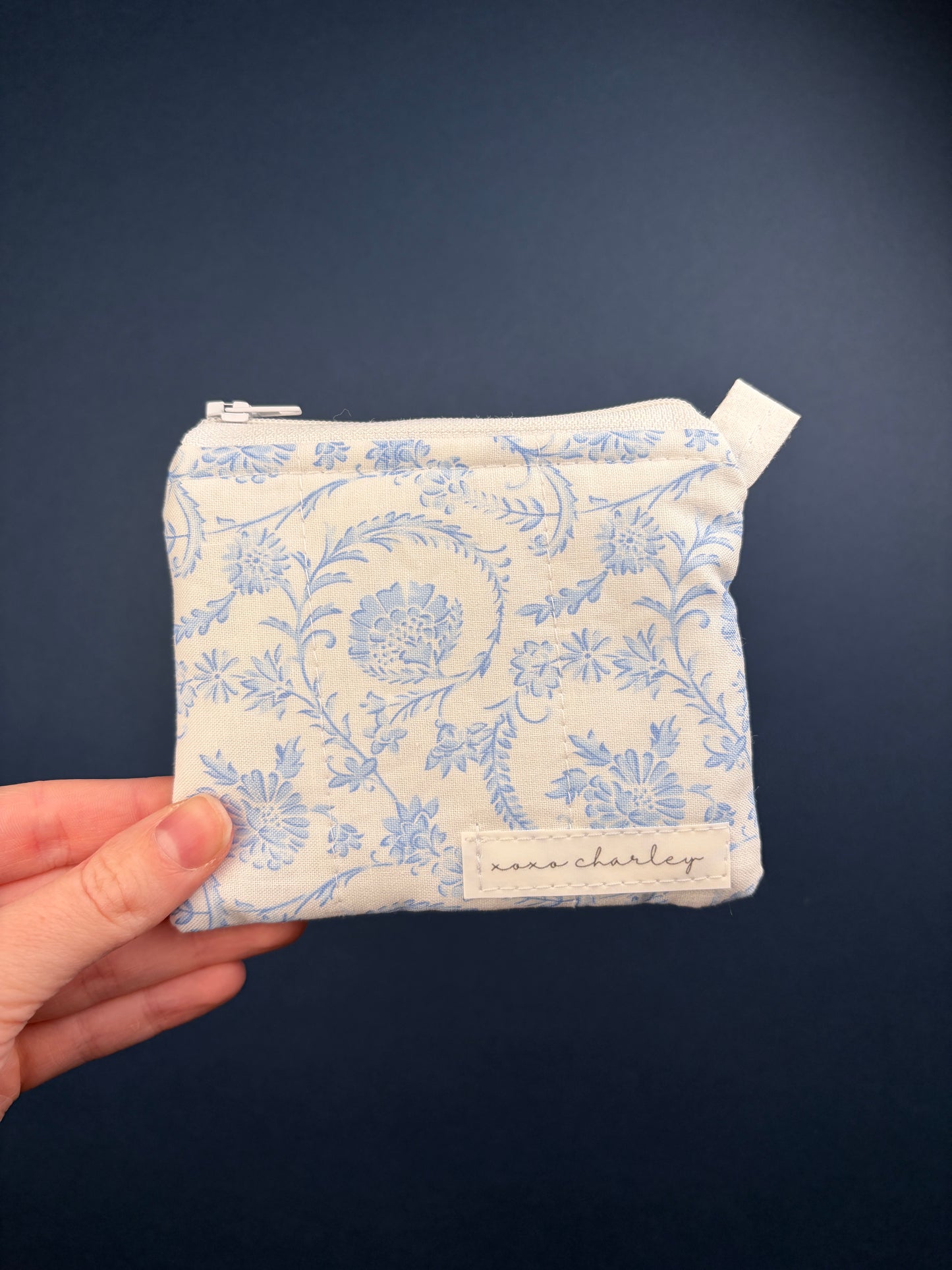 Vintage Blue Keychain Wallet