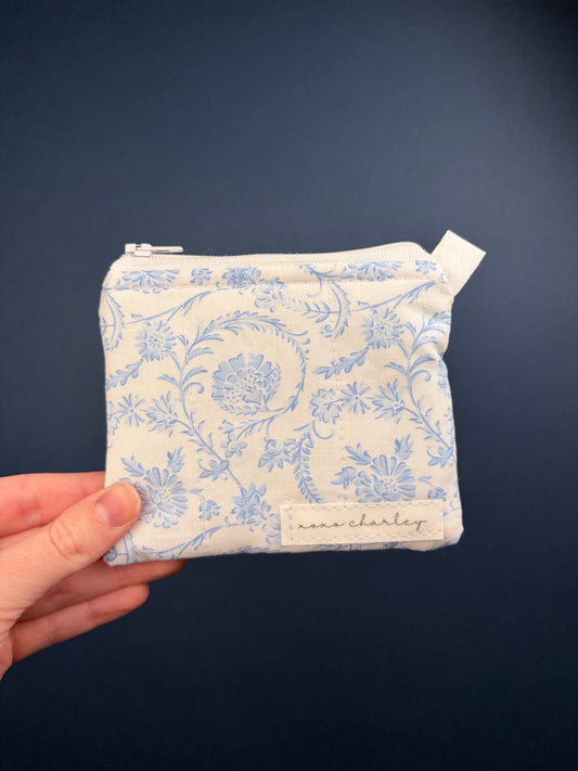 Vintage Blue Keychain Wallet