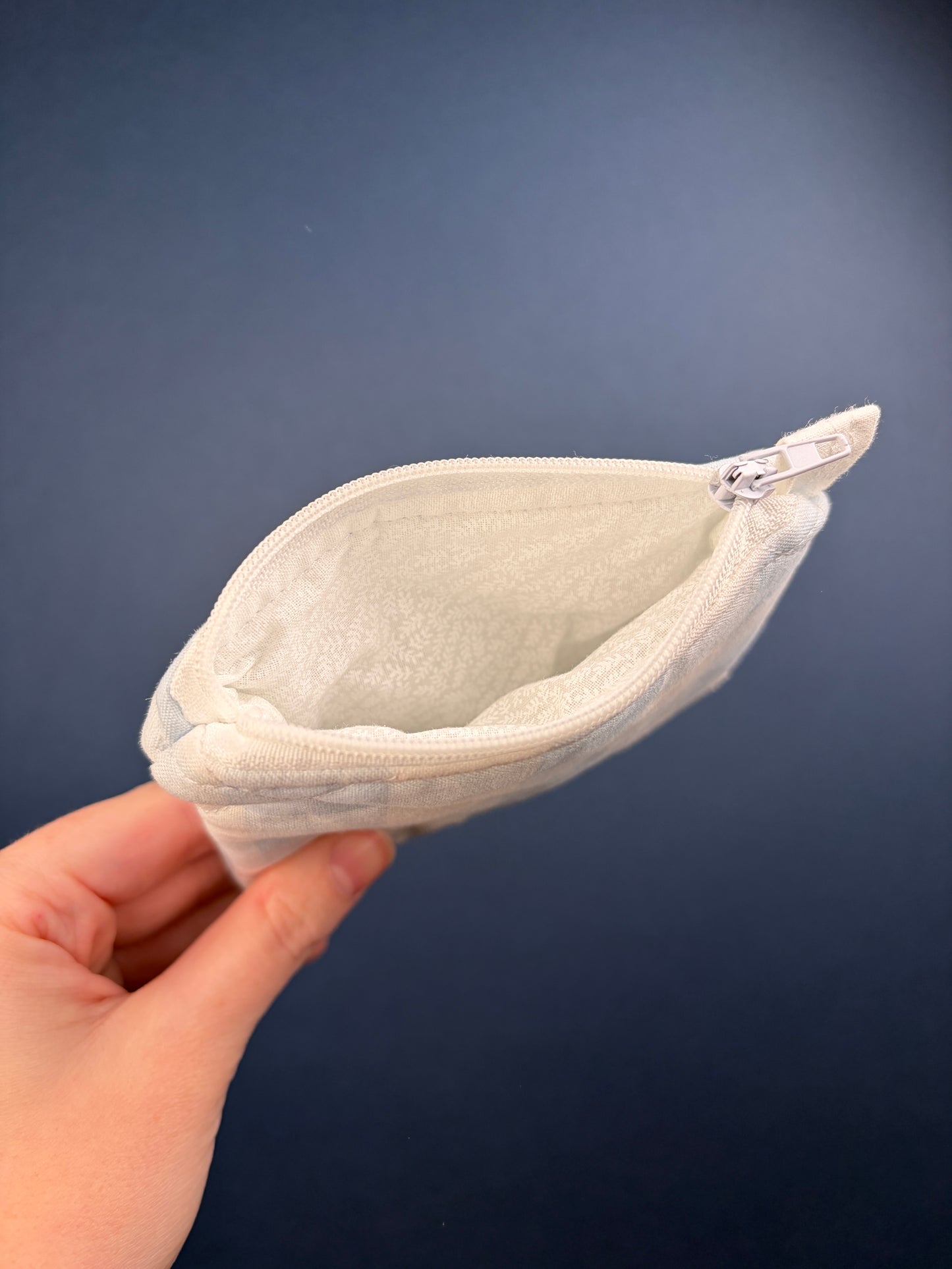 Blue Gingham Keychain Wallet