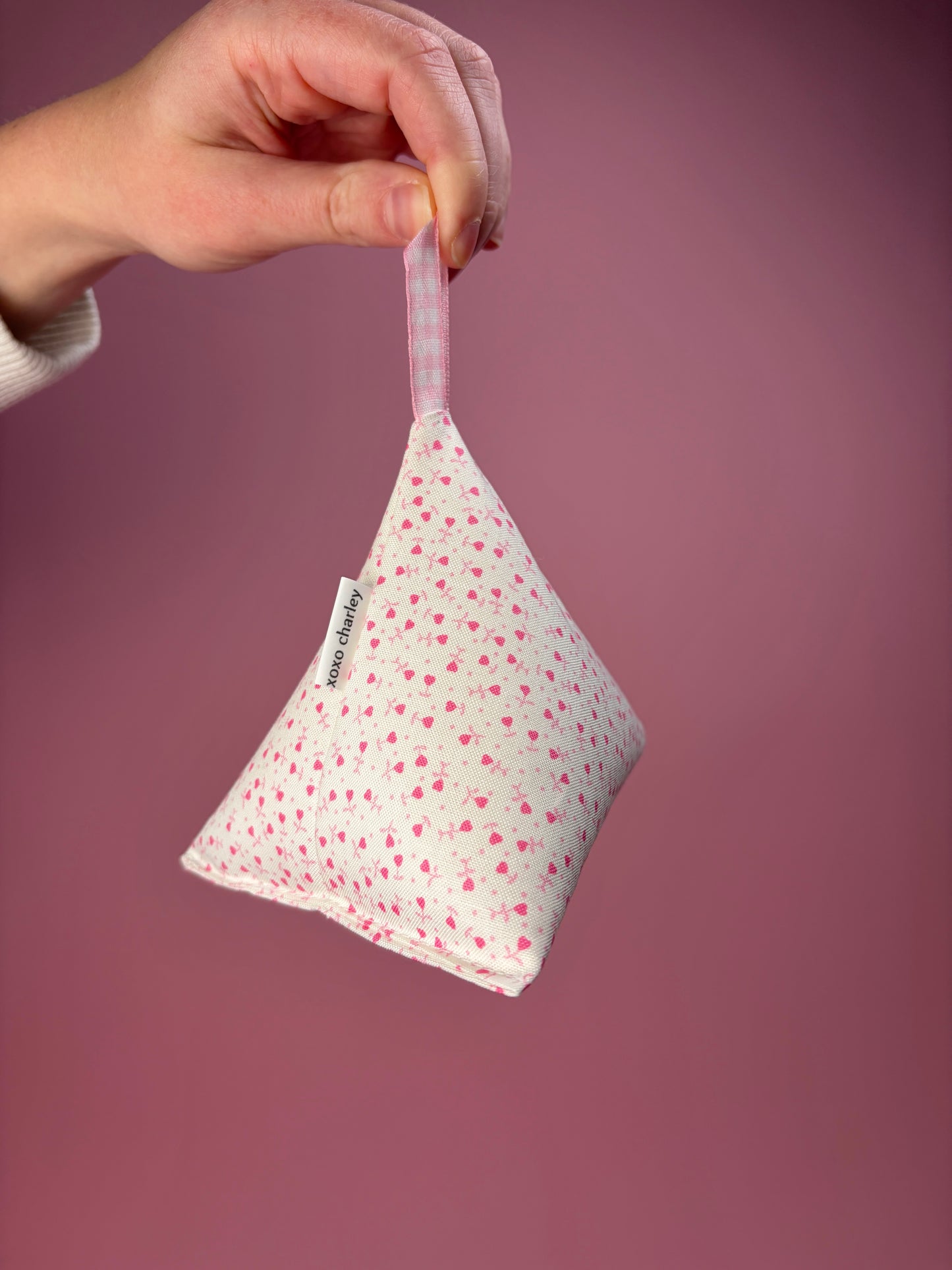 Tiny Pink Hearts Pattern Weight