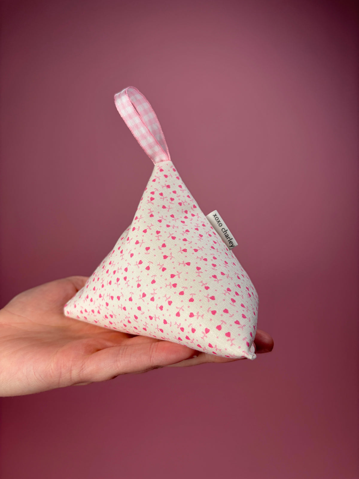 Tiny Pink Hearts Pattern Weight
