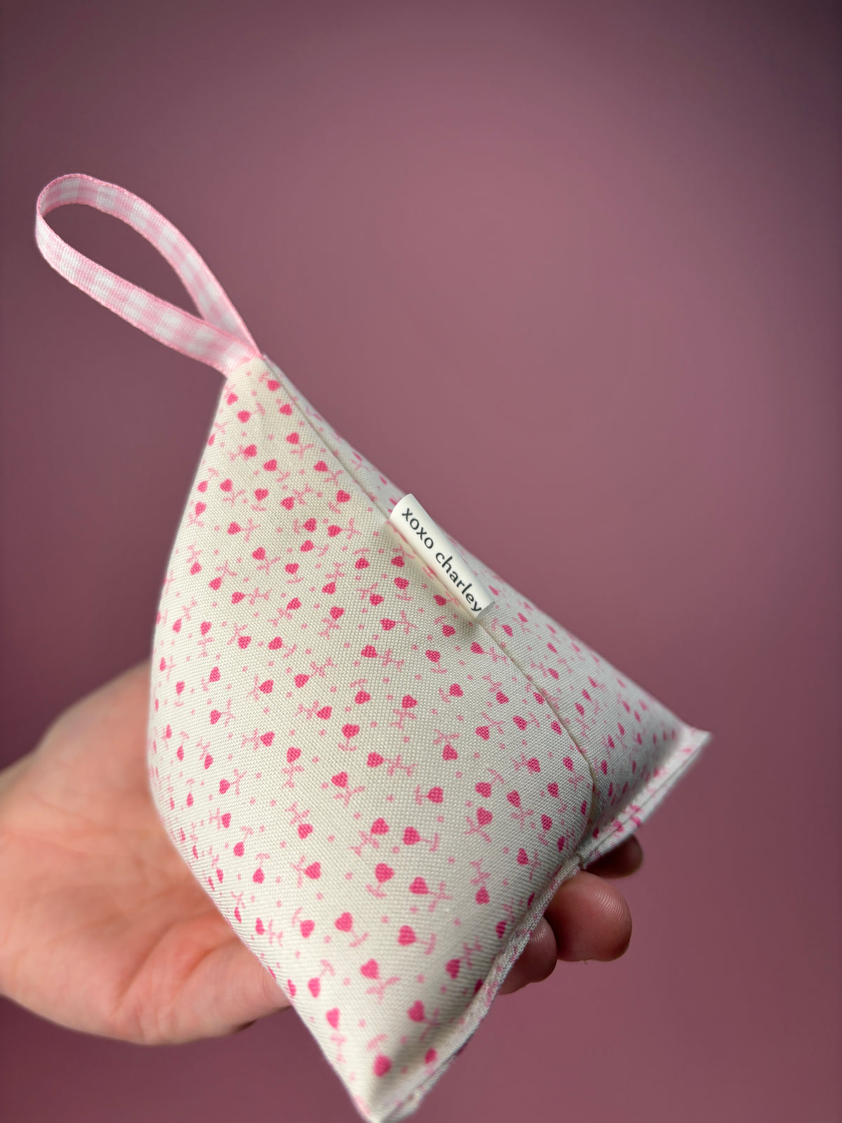 Tiny Pink Hearts Pattern Weight