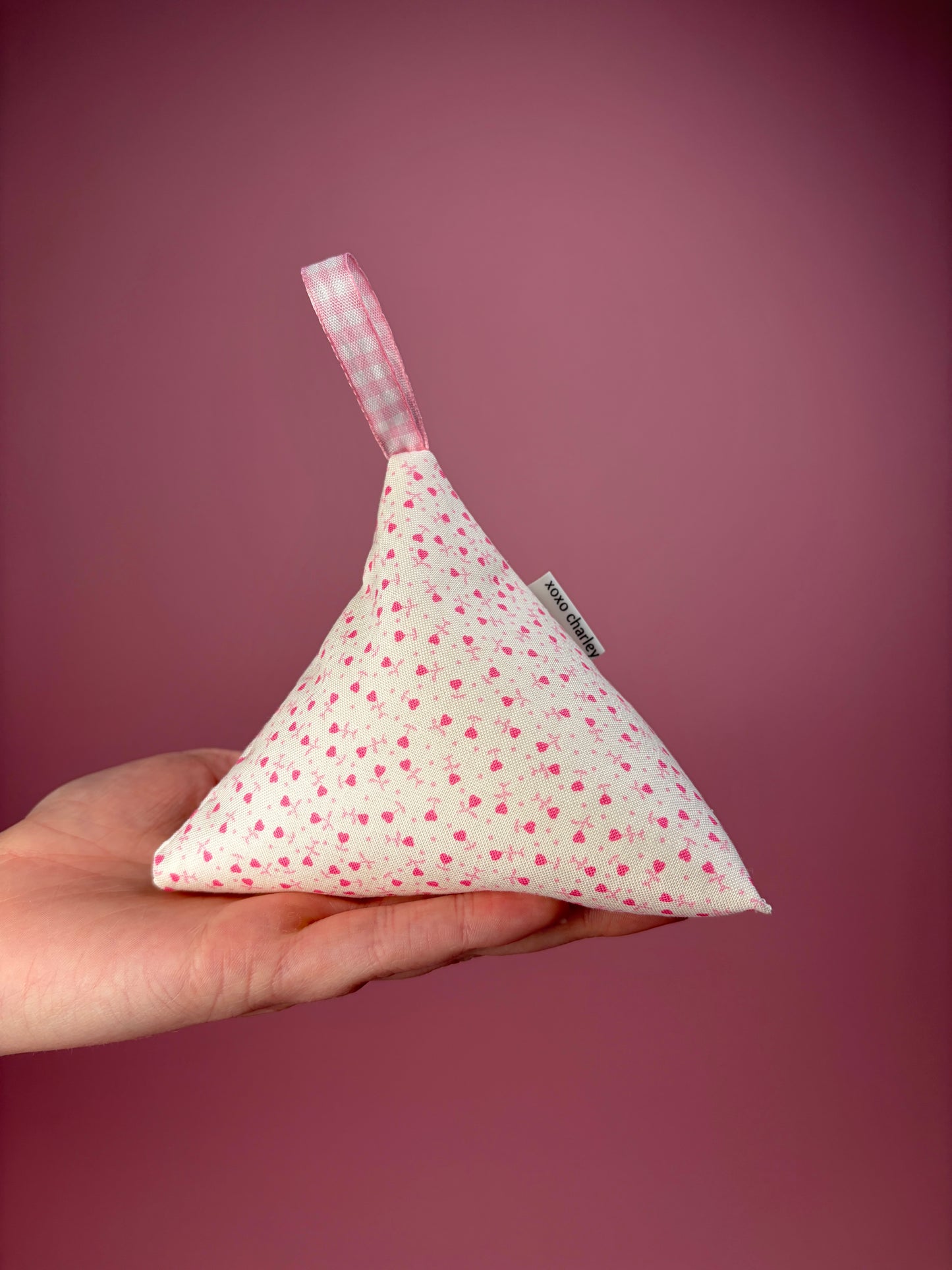 Tiny Pink Hearts Pattern Weight