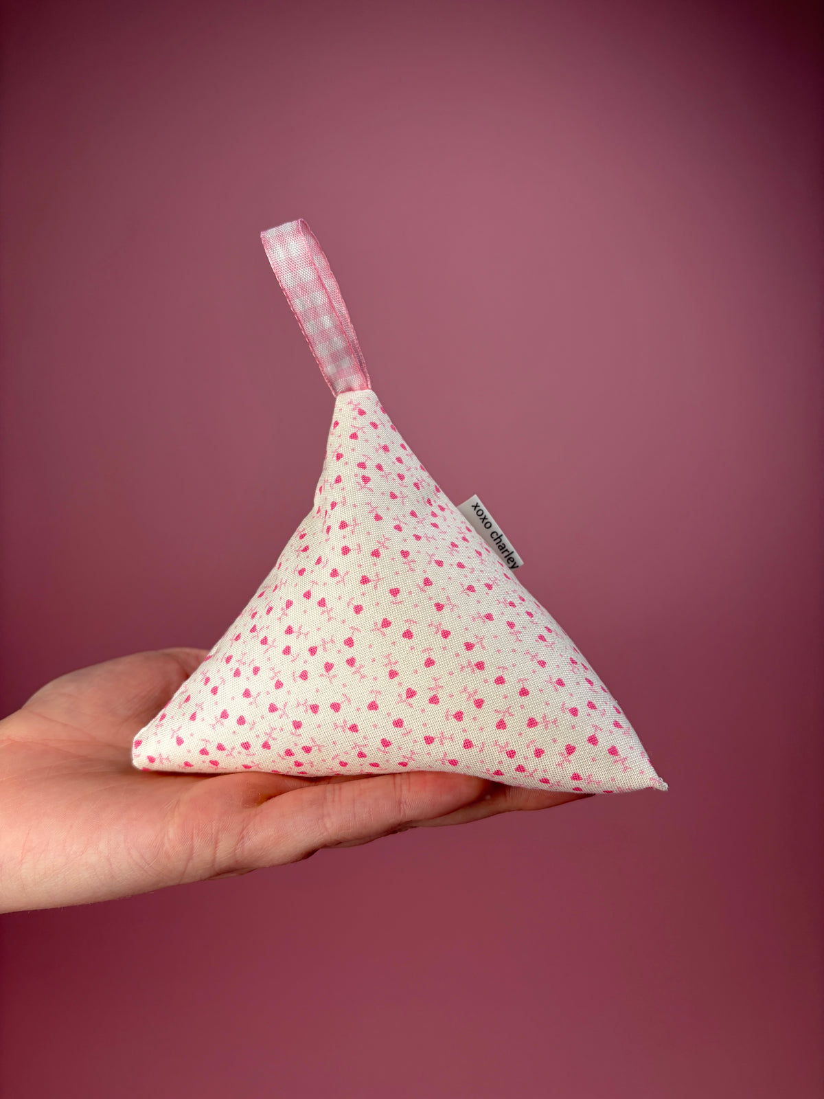 Tiny Pink Hearts Pattern Weight