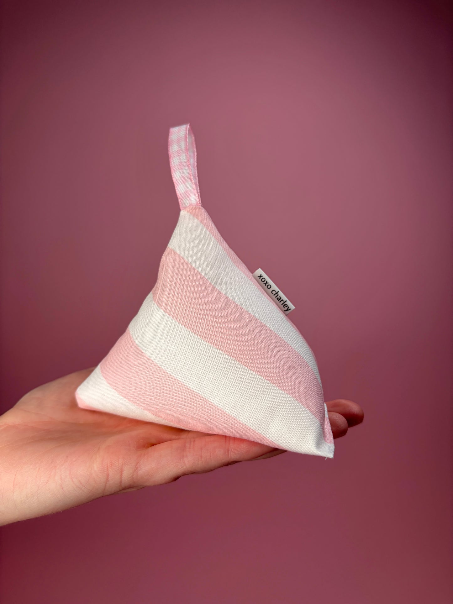 Pink & White Lines Pattern Weight