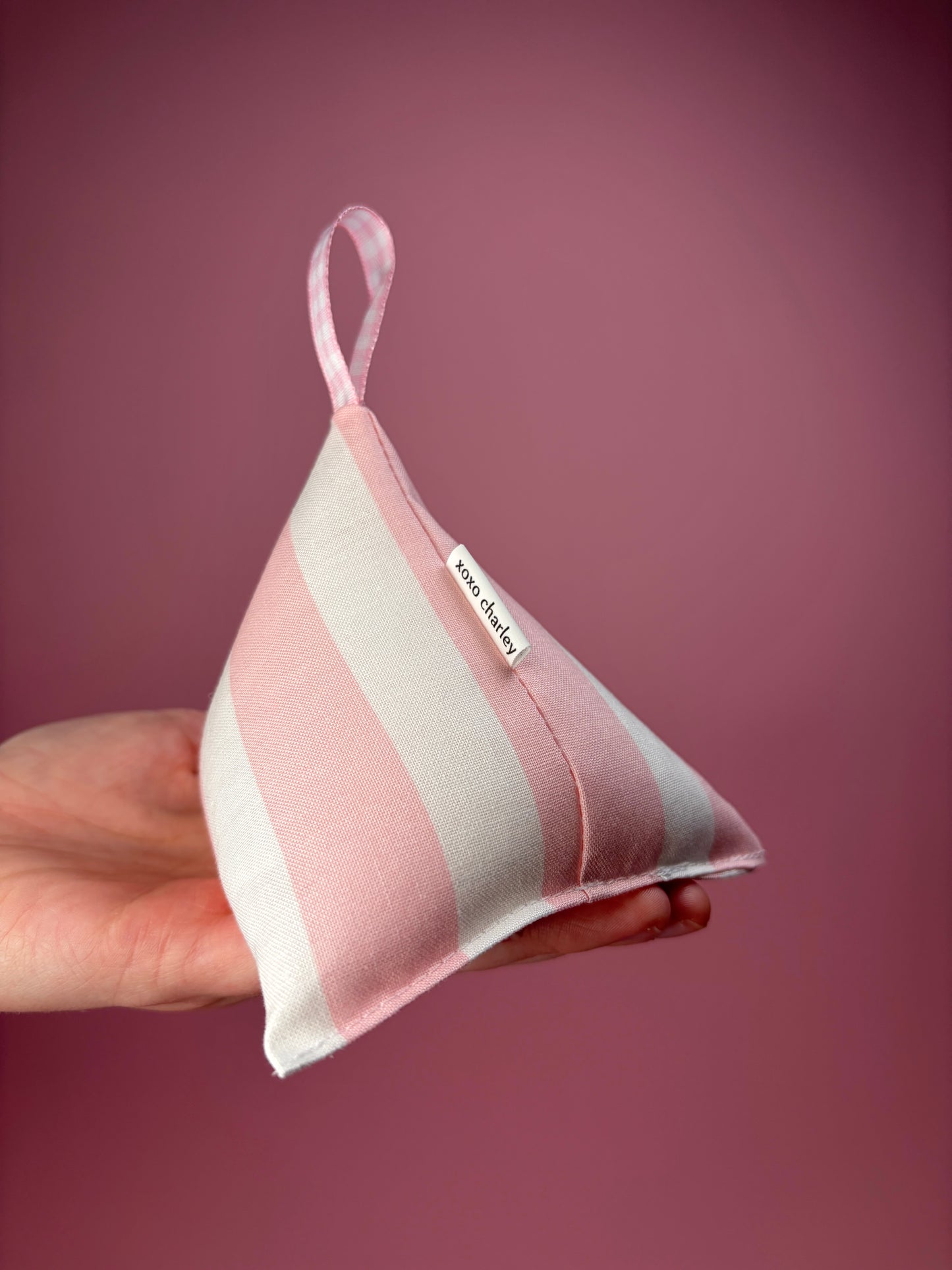 Pink & White Lines Pattern Weight