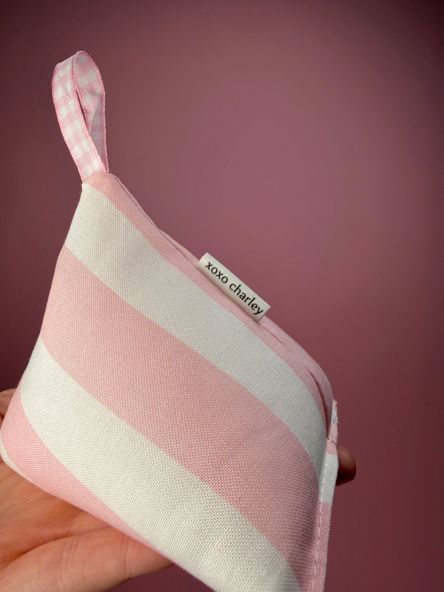 Pink & White Lines Pattern Weight
