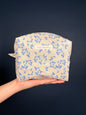 Valerie with Blue Gingham Medium Makeup Bag *limited-edition*