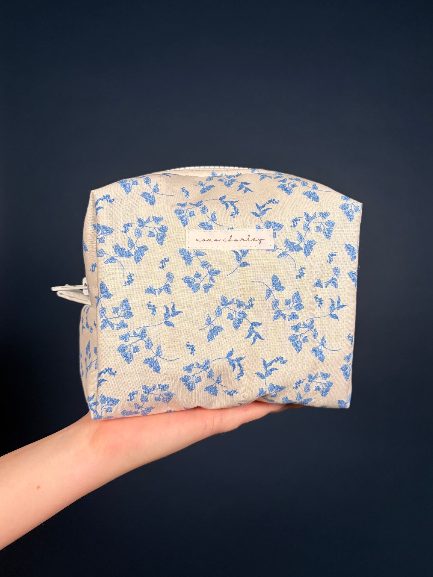 Valerie with Dark Blue Medium Makeup Bag *limited-edition*