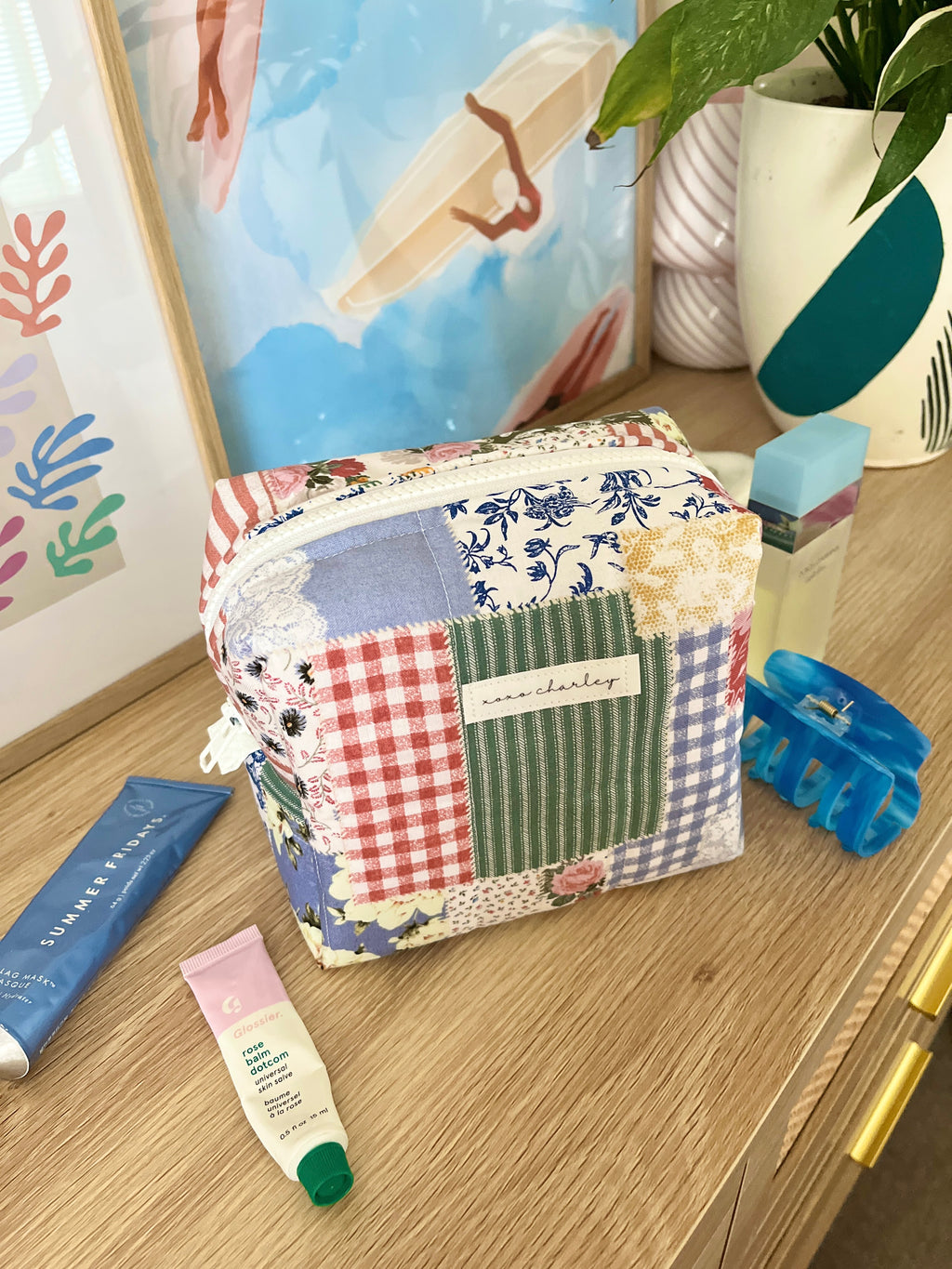Colorful Picnic Medium Makeup Bag