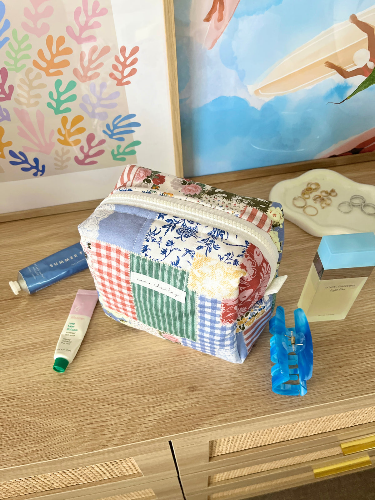 Colorful Picnic Medium Makeup Bag
