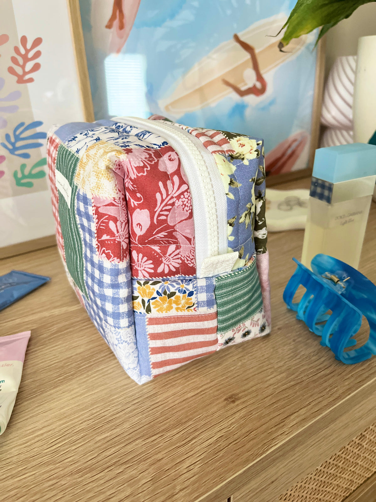 Colorful Picnic Medium Makeup Bag