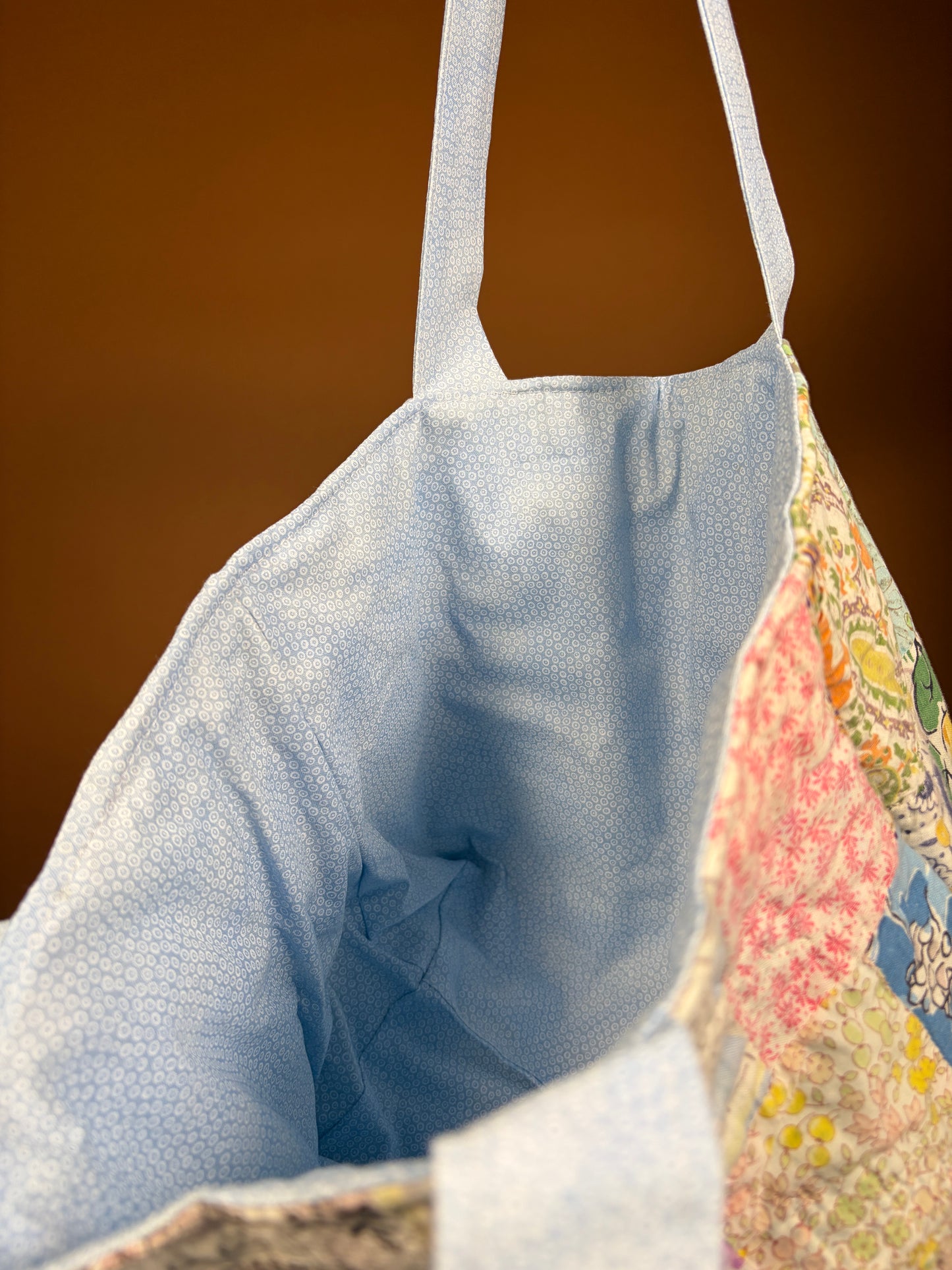 The Colorful Ocean Blue Upcycled Mini Tote