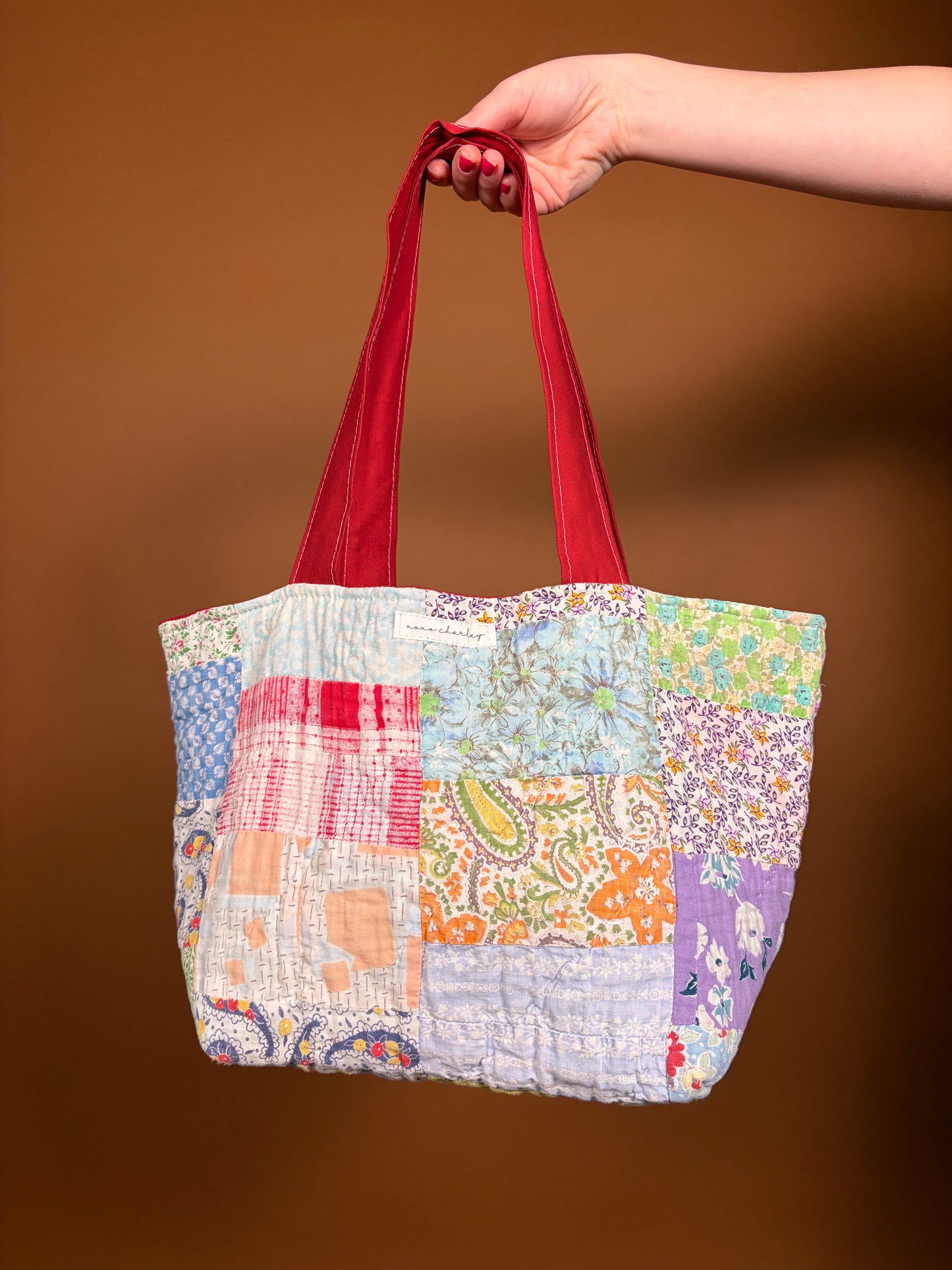 The Colorful Red Upcycled Mini Tote