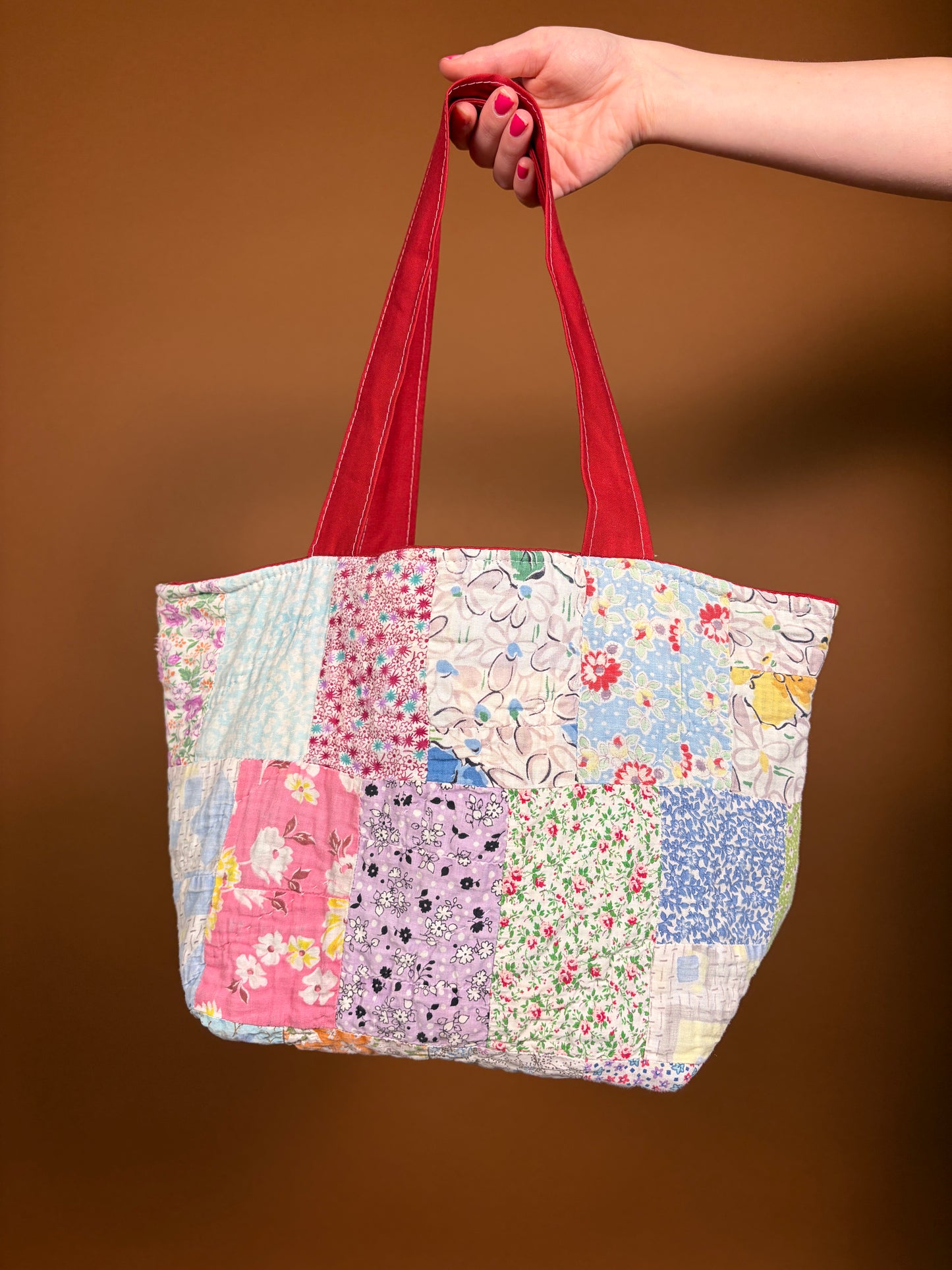 The Colorful Red Upcycled Mini Tote