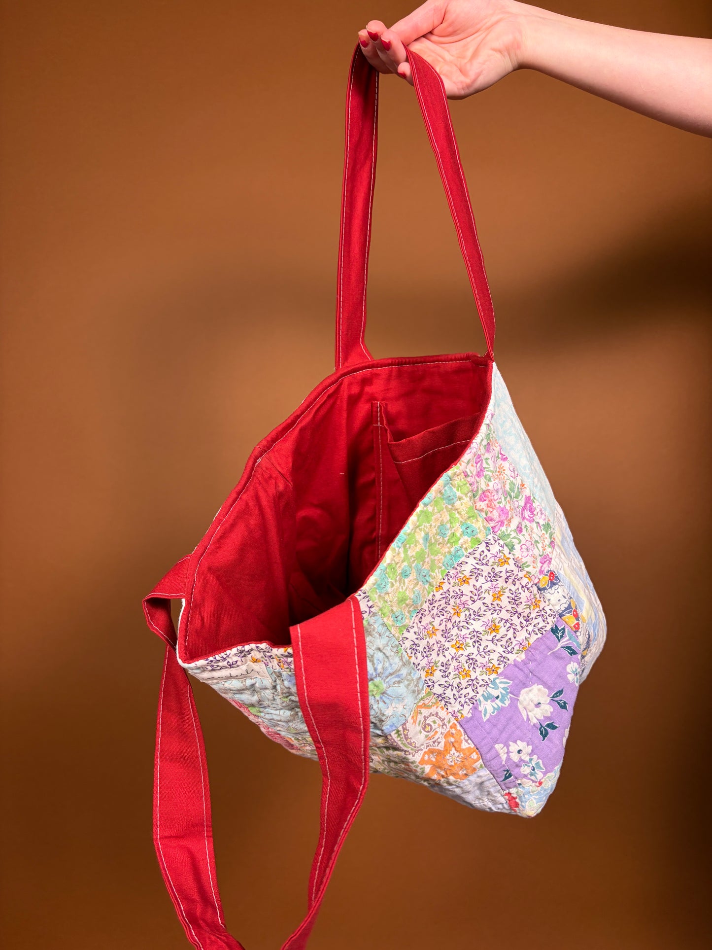 The Colorful Red Upcycled Mini Tote