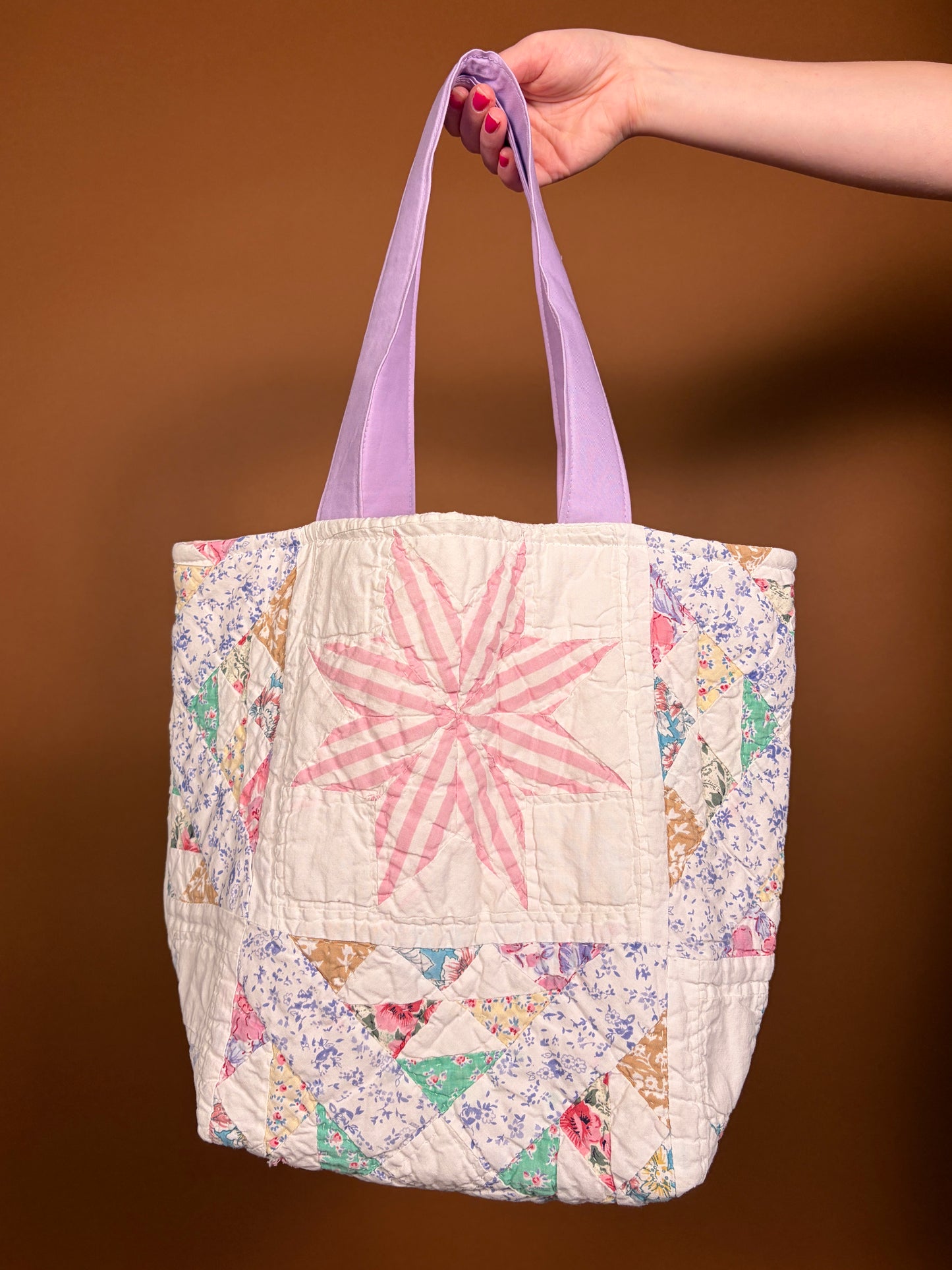 The Purple Star Upcycled Tote Bag