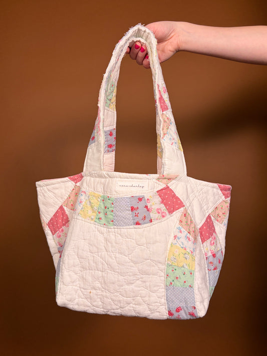 The Double Wedding Ring Upcycled Mini Tote