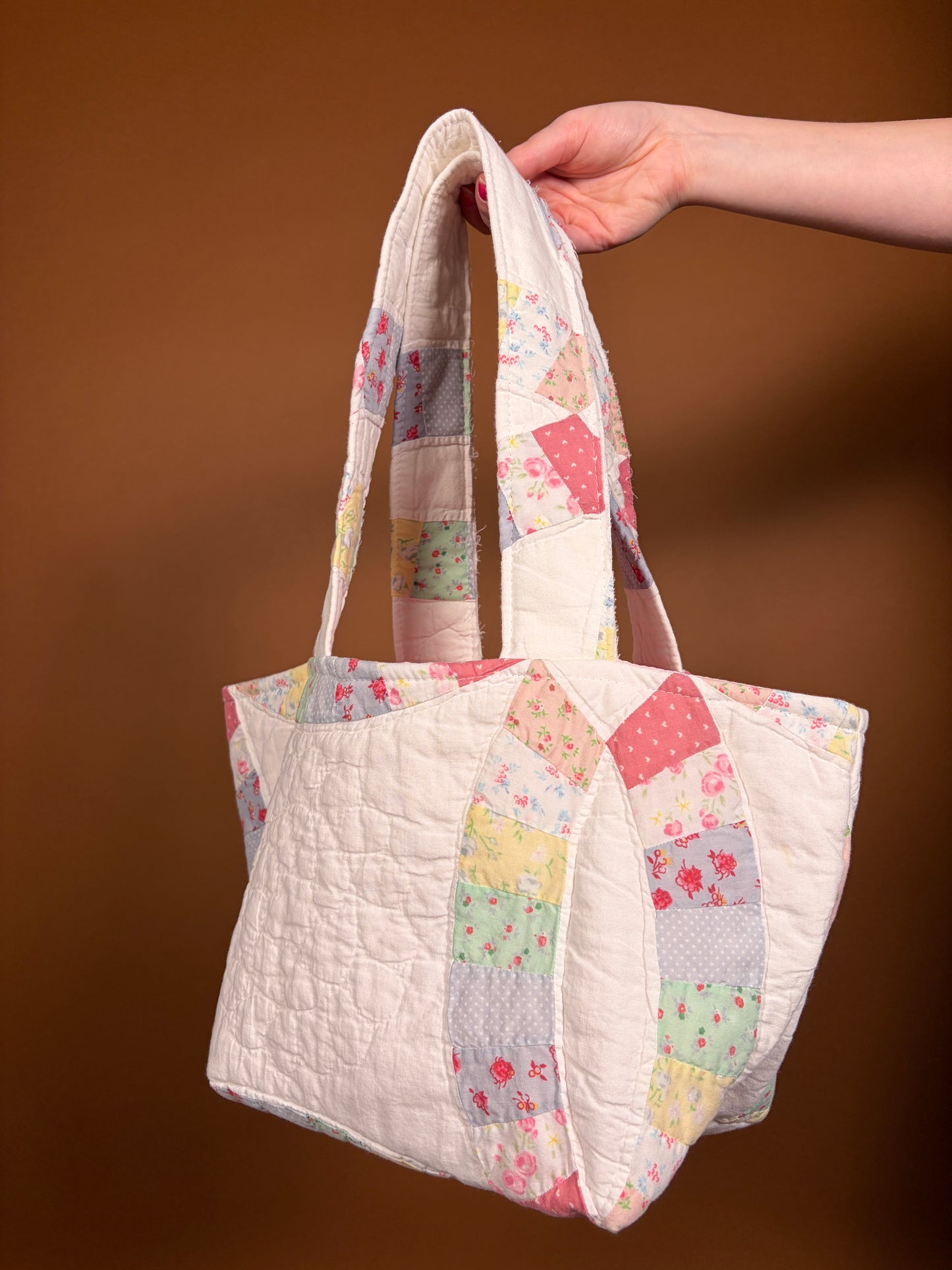 The Double Wedding Ring Upcycled Mini Tote