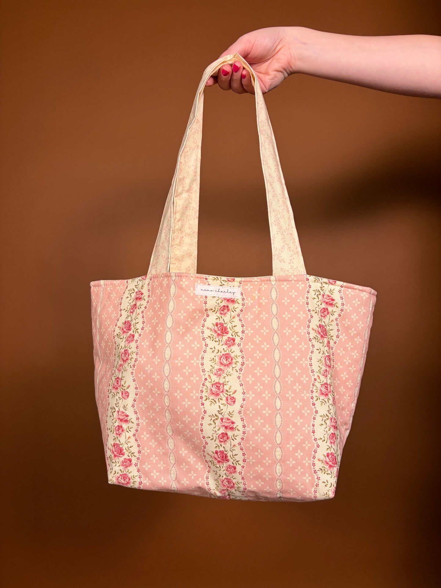 Pink & Yellow Floral Mini Tote Bag