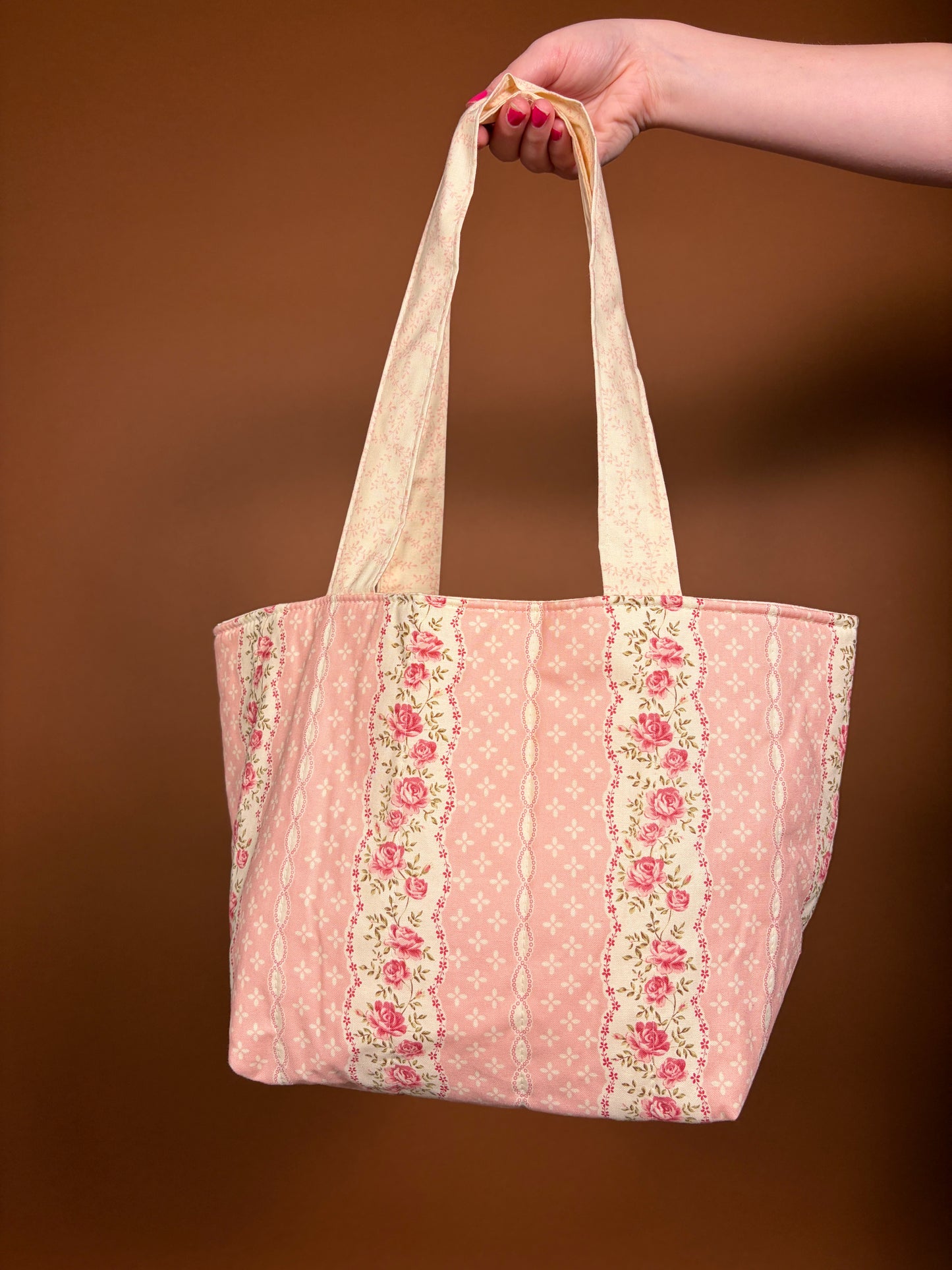 Pink & Yellow Floral Mini Tote Bag