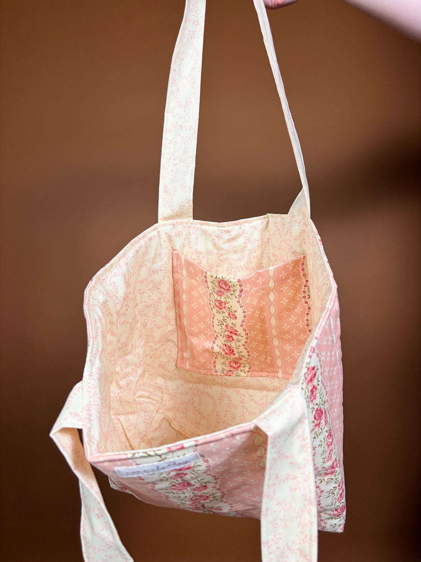 Pink & Yellow Floral Mini Tote Bag