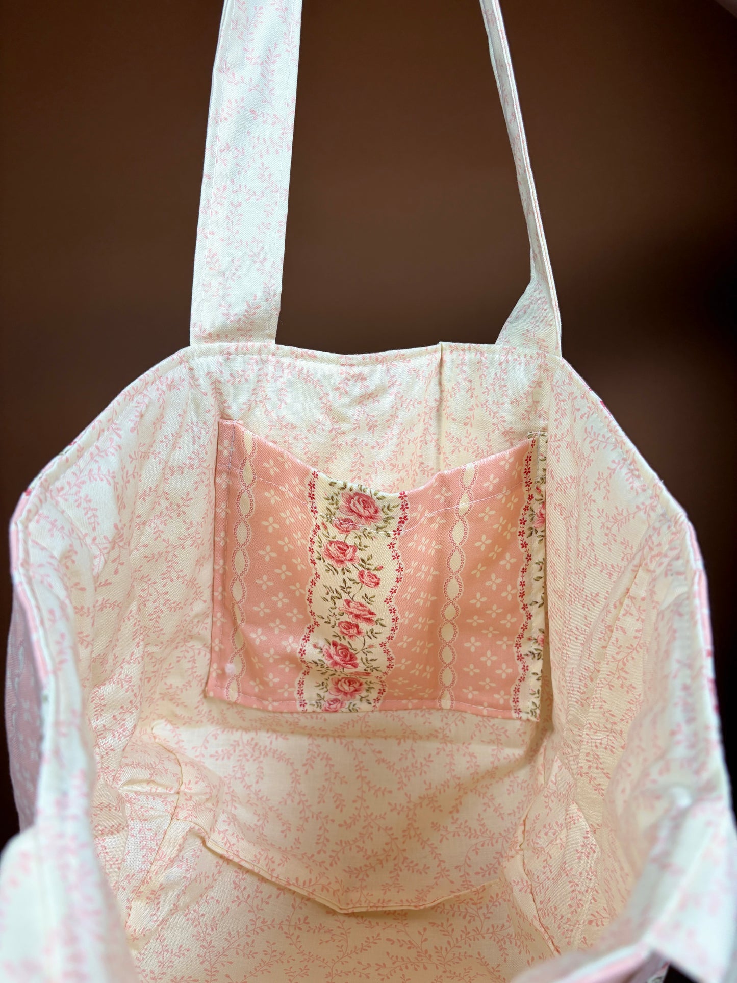 Pink & Yellow Floral Mini Tote Bag
