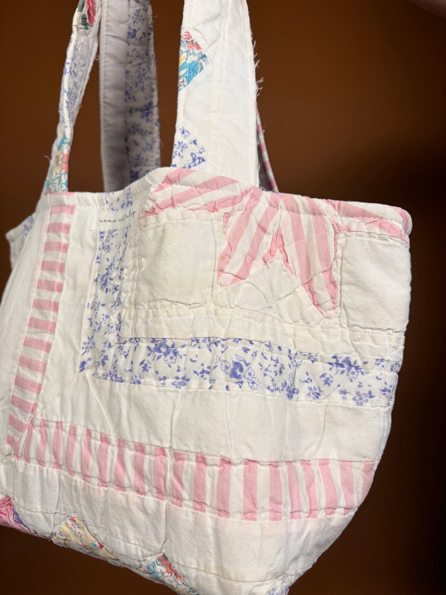 The Purple Gingham Upcycled Mini Tote