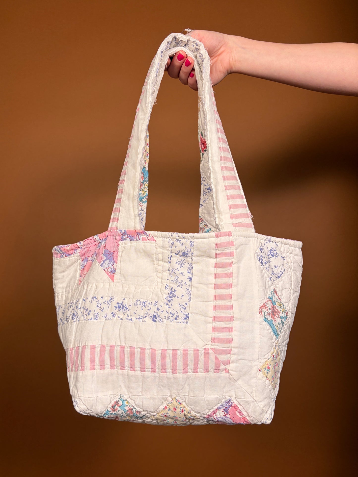 The Purple Gingham Upcycled Mini Tote