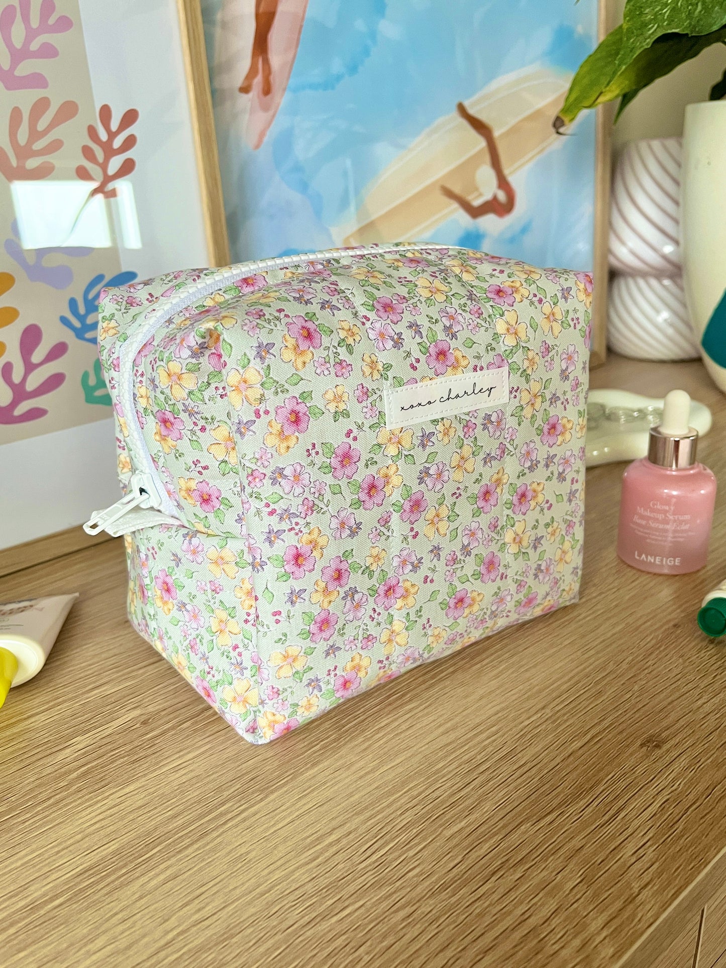 The Pink Peony Makeup Bag